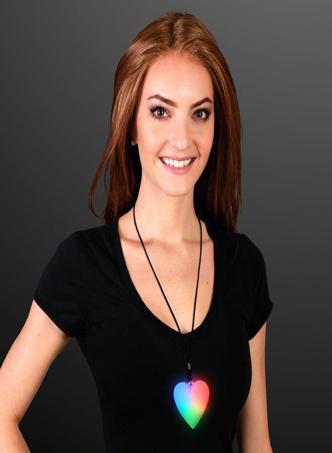 FlashingBlinkyLights Color Changing LED Heart Light Up Necklace - Image 2